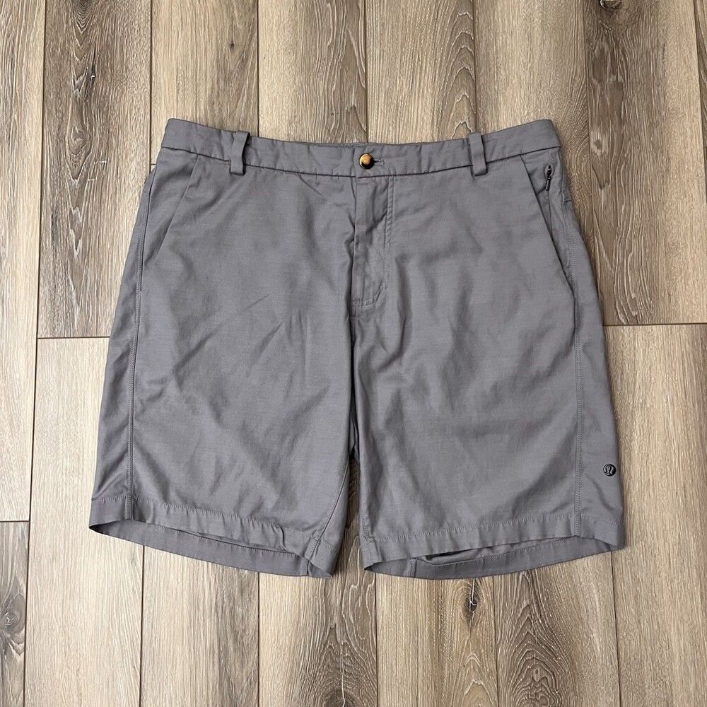 Lululemon ABC Classic Fit Shorts Mens 36 Gray Stretch Golf Chino Warpstreme